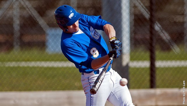 Tyler Enns (East St. Paul, Man.) above, and Bruce Yari (Waterloo, Ont.) each had six hits as th University of British Columbia Thunderbirds won three of four their opening weekend.