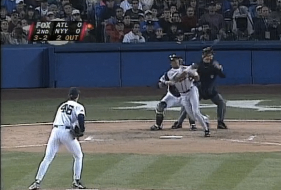 Atlanta Braves CF Andruw Jones, 19, homered in his first World Series at-bat in 1996 and went deep next time up ... bumping Mickey Mantle from the WS record books. 