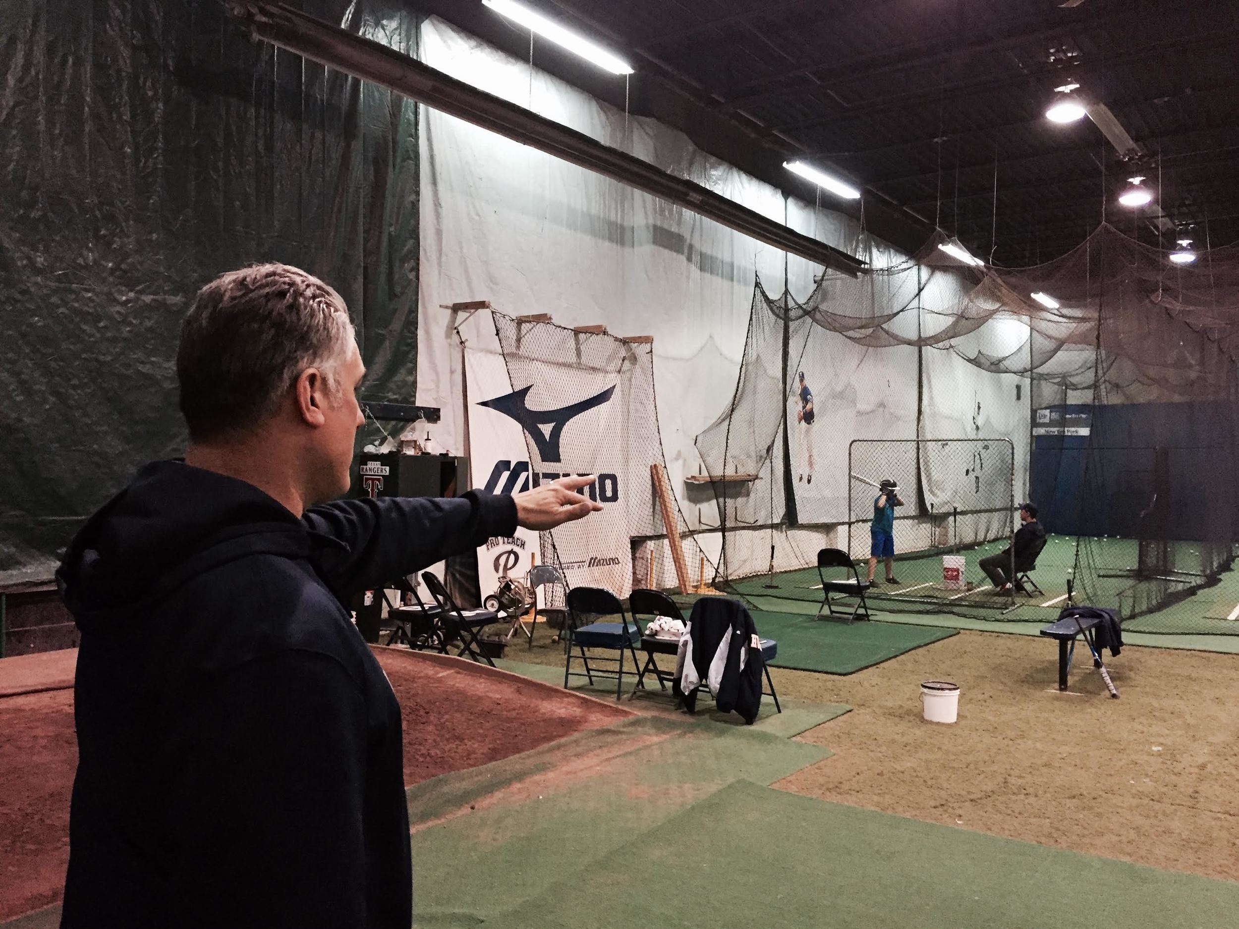 Denny Berni shows of his Pro Teach facility in Etobicoke. (Tyler King/CBN)