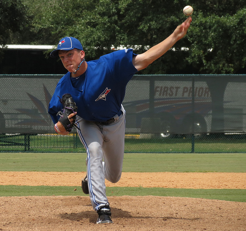 Ryan Borucki delivers to the plate. Photo: Flickr Commons