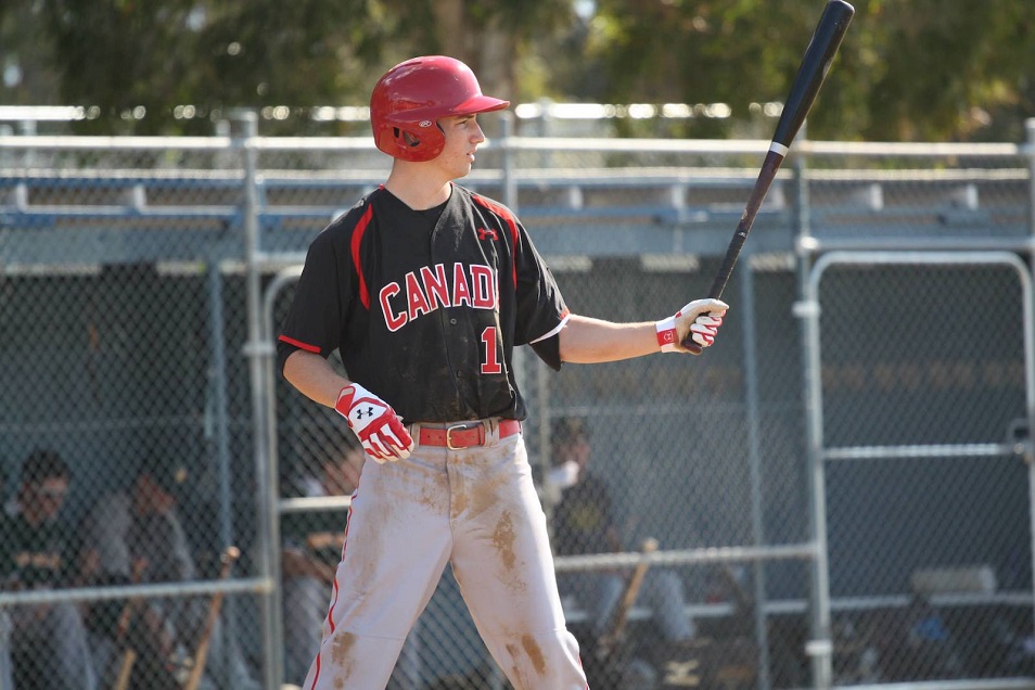SS Adam Hall (London, Ont.) had a pair of hits and knocked in a run facing New York Yankees minor leaguers.