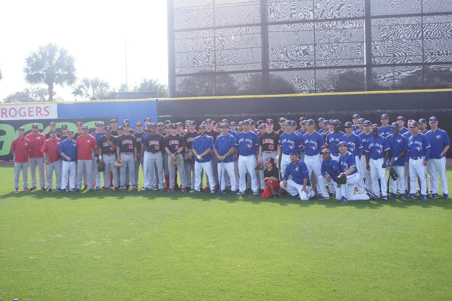 Jays with their Canucks host Canadian JRs, good time had by all