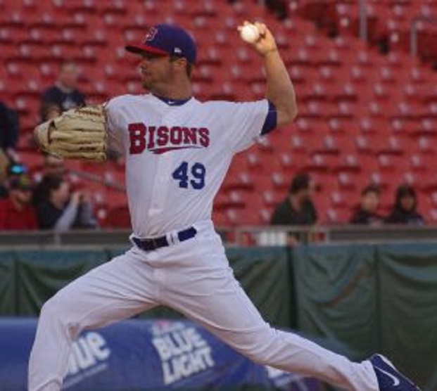 Wade LeBlanc fanned eight, allowing one run on four hits and a walk in a win for the triple-A Buffalo Bisons. Photo: Jay Blue.