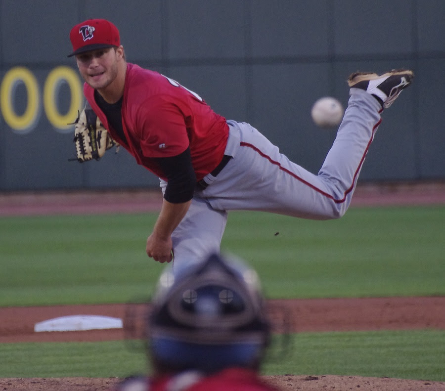LHP Shane Dawson (Drayton Valley, Alta.) gave up one unearned run in 5 2/3 innings for double-A New Hampshire but wound up with a no decision as the Fisher Cats lost in extras. Photo: Jay Blue. 