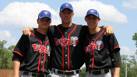 The Lansing trip from left to right: Justin Nicolino, RHP Noah Syndergaard and RHP Aaron Sanchez.