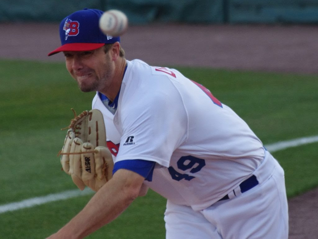 LHP Wade LeBlanc threw 6 1/3 scoreless as triple-A Buffalo blanked Durham. Photo: Jay Blue. 