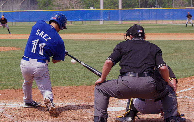 Jorge Saez hit his first homer at double-A helping the New Hampshire Fisher Cats to victory. Photo: Jay Blue. 