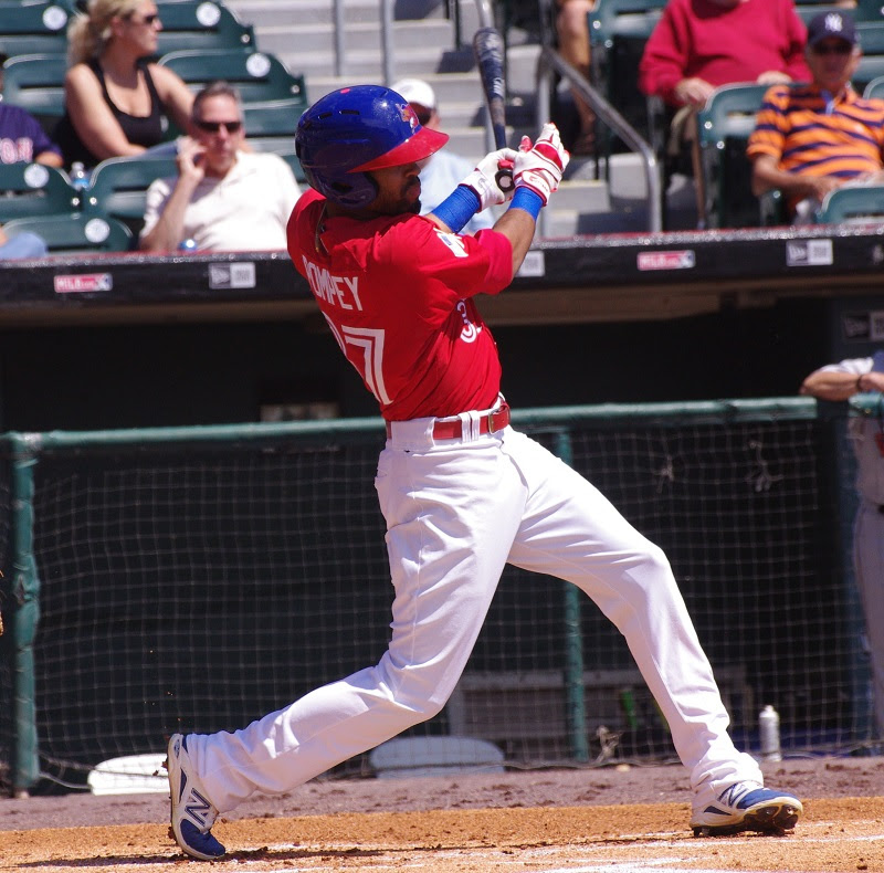 Dalton Pompey had four hits, incluidng a double and three RBIs for triple-a Buffalo. Photo: Jay Blue.