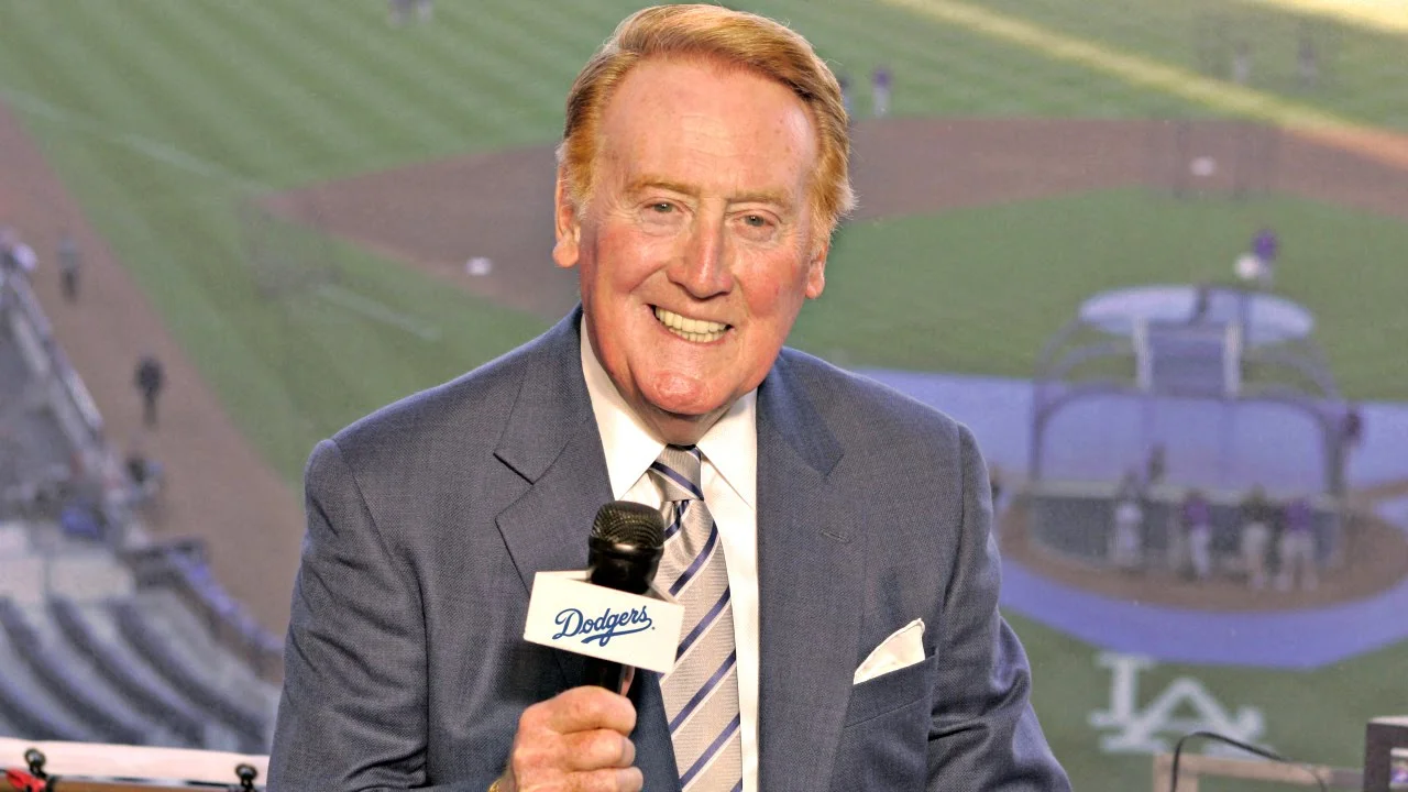 Vin Scully, friend to millions he hasn't met, works final home game