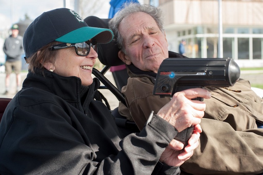 Mariners scouts Trudith and Wayne Norton, working a UBC game last spring