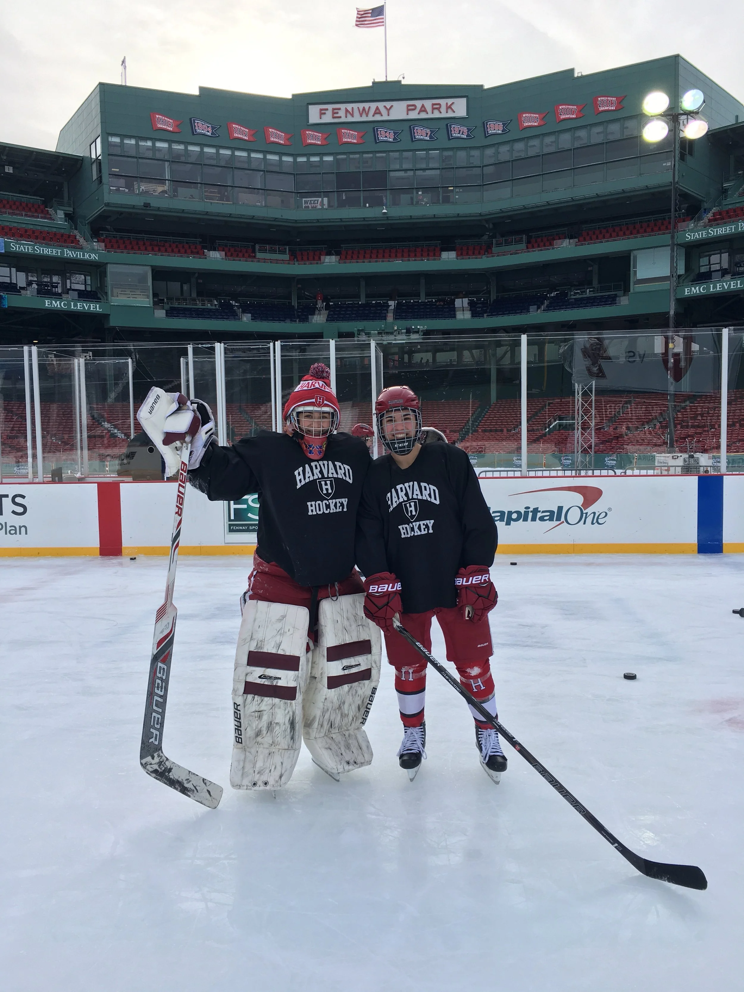 Brother Maxx: Catches a game at Fenway on ice 