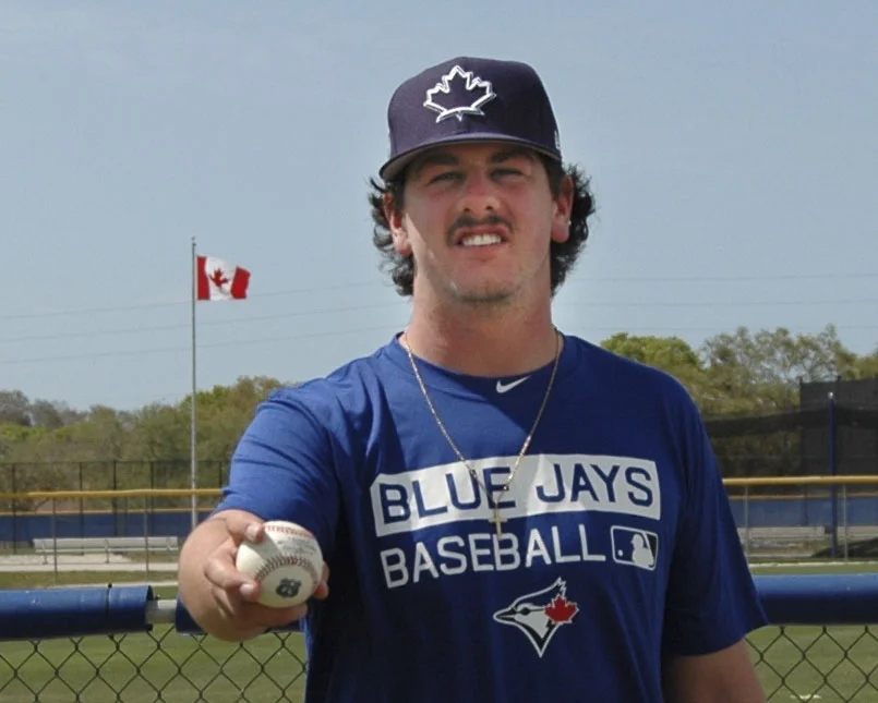 Canadian Case draws on curling background on the mound