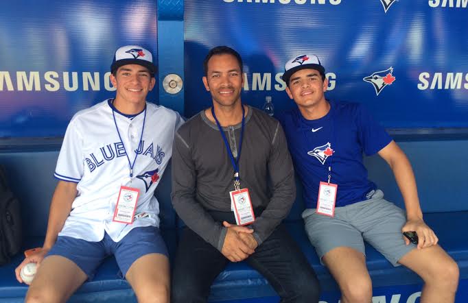 Trei Cruz, who was born in Toronto, his father, former Blue Jays OF Jose Cruz, and his younger brother Antonio.