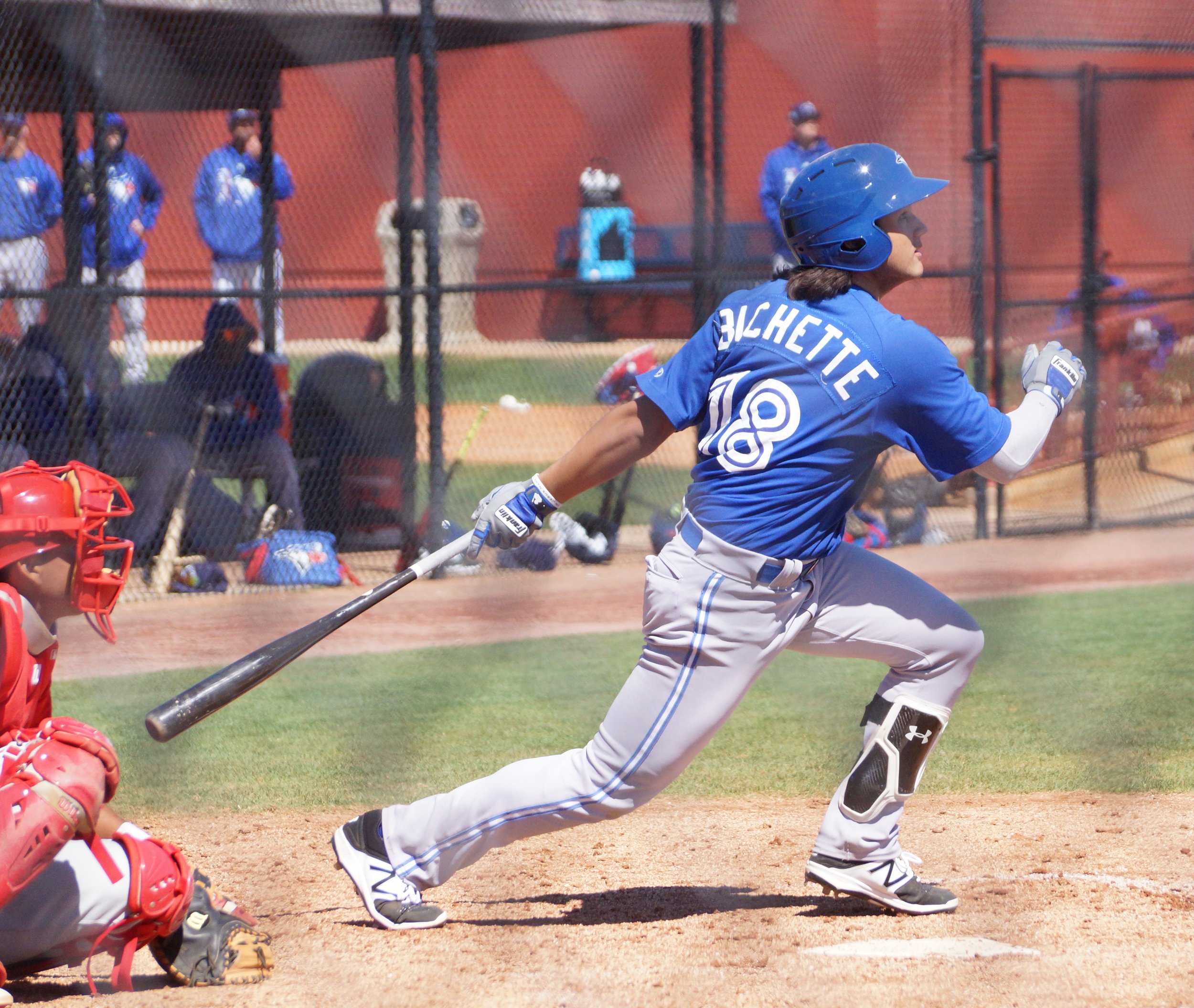 Bo Bichette, son of Dante Bichette at Carpenter Complex in Clearwater. Photo: Eddie Michels. 