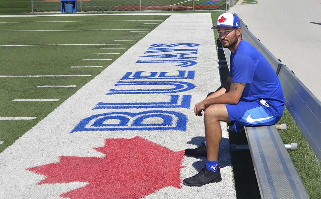 Jays' pitching prospect learned sidearm delivery from YouTube