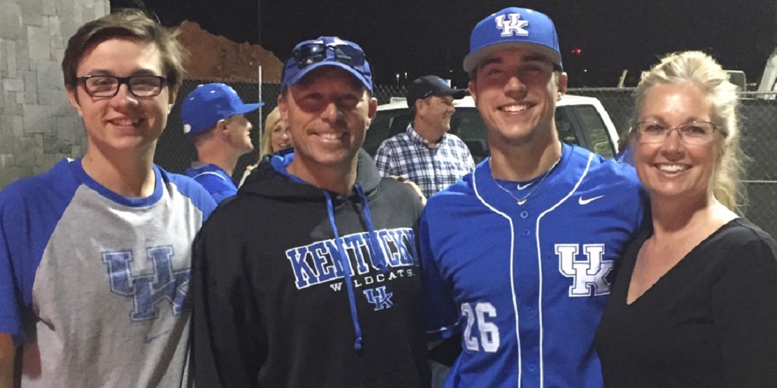 Kole Cottam with parents Kori and Jeff plus brother Kyle (Photo courtesy of Kori Cottam)