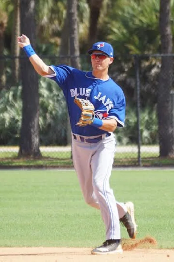 INF Jordan Groshans, the Blue Jays No. 1 pick from Magnolia, Tex. is with the rookie-league Gulf Coast Jays. Phhoto: Eddie Michels.