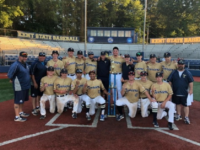 The Ontario Terriers won the Continental Amateur Baseball Association World Series title beating the Premier Athletics Blues.