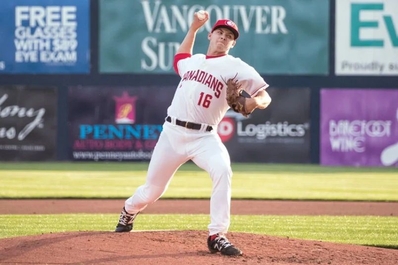 McAffer at home ... pitching at home for Canadians