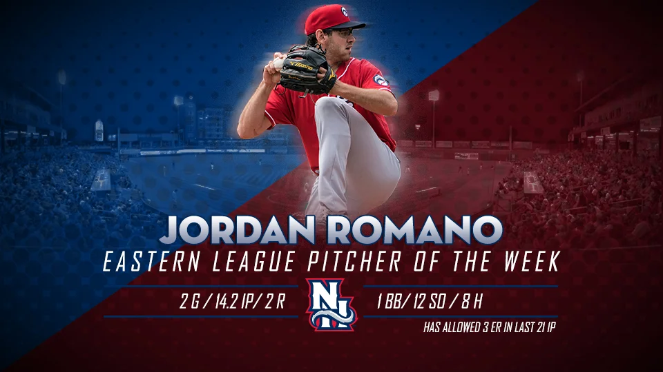 Romano named Eastern League Pitcher of the Week