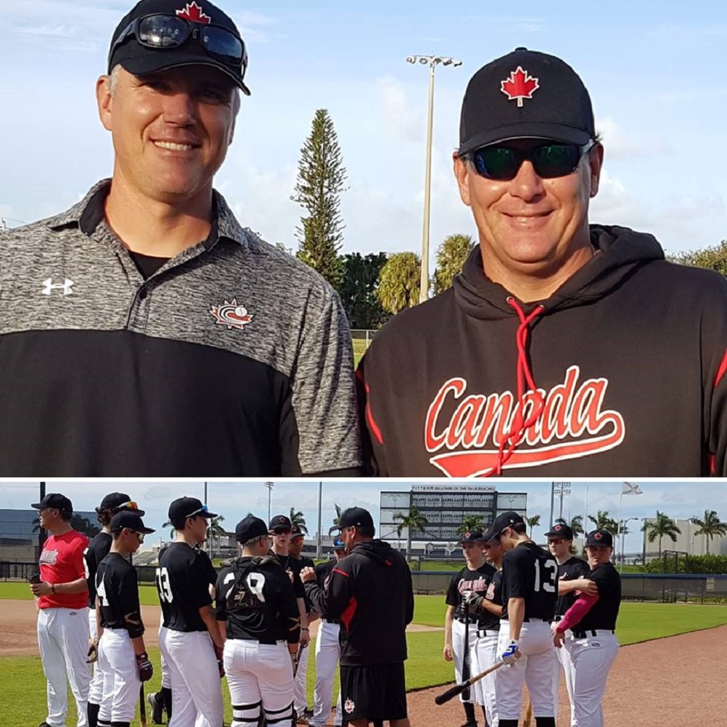 Former Toronto Blue Jays, brothers Rich, left, and Rob Butler guided the 15U team in Florida. Photo: Reyna Stevenson.