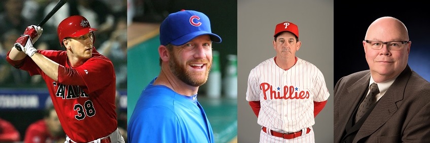 Jason Bay (Trail, B.C.), Ryan Dempster (Sechelt, B.C.), Rob Thomson (Sarnia, Ont.) and Gord Ash (Toronto, Ont.), from left to right, will form the 2019 Canadian Baseball Hall of Fame class. Photo Credit: Canadian Baseball Hall of Fame.