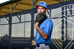Okotok Dawgs RHP Dallas Forno (Okotoks, Alta.) allowed just one run in four innings in his start for Tabor College.