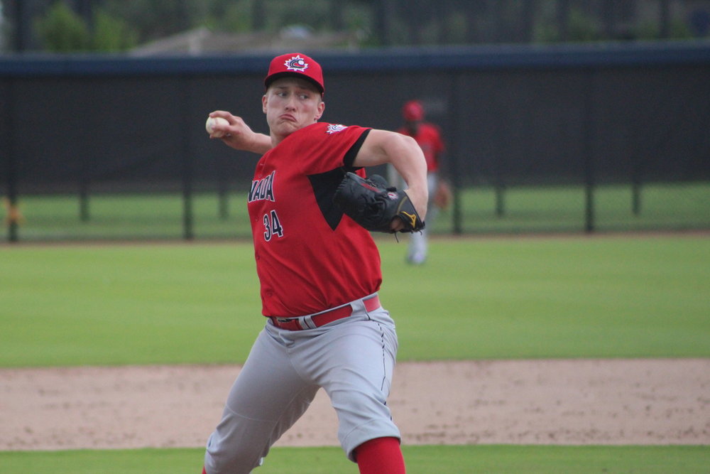 ABC and Junior National Team alum Olivier Larocque (Quebec City, Que.) struck out eight in three scoreless innings for Northeastern Oklahoma A&M.