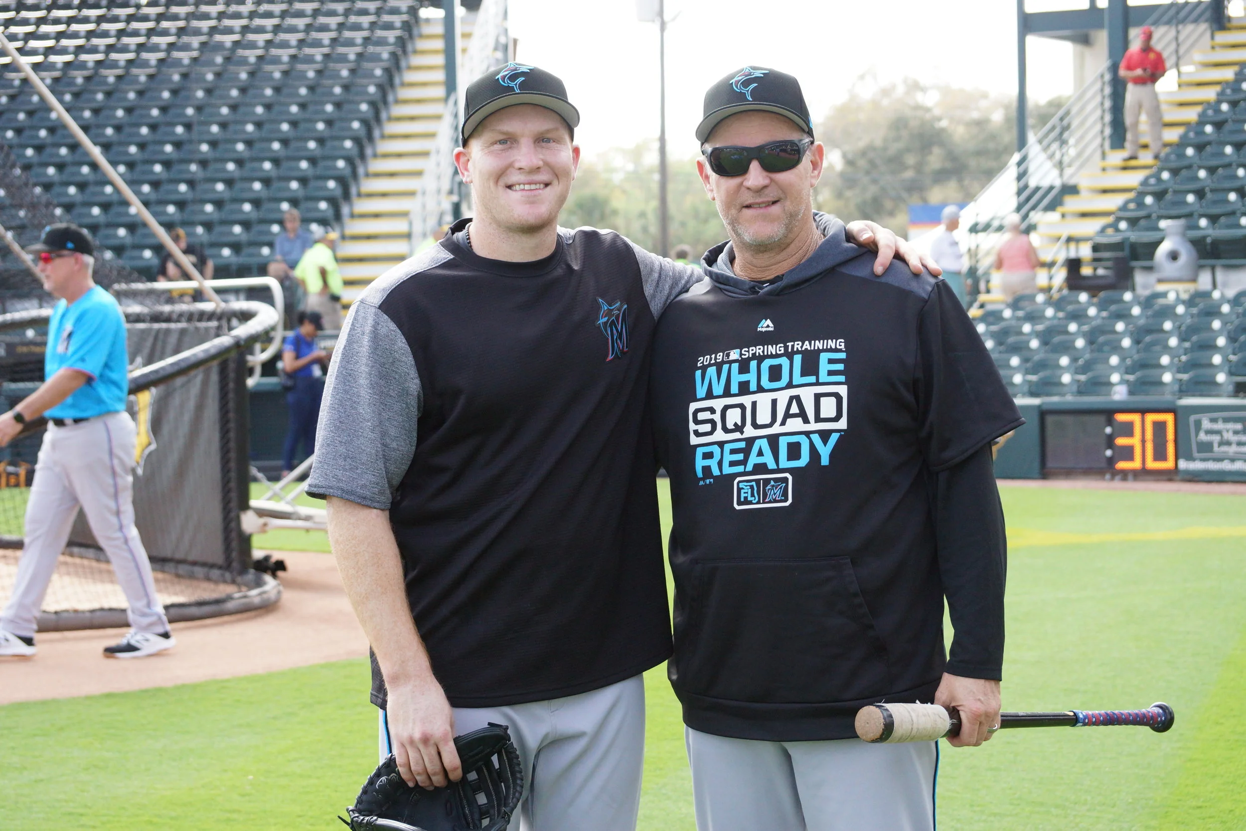 Wallach and son enjoying spring together in Marlins organization