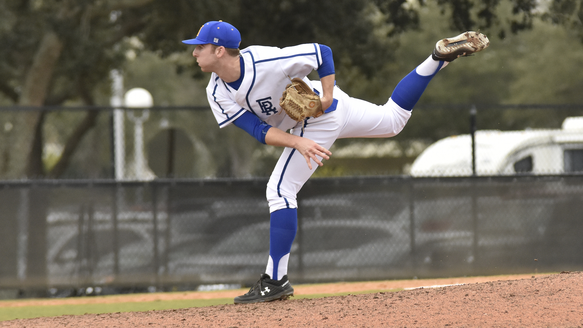 Nanaimo Pirates alum Garrett Goodall (Nanaimo, B.C.) hurled a two-hit shutout for Embry Riddle. Photo: ER Athletics