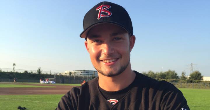 RHP Kyran Weemaels (Airdrie, Alta.) tossed seven scoreless innings for Cabrini. Photo: Global News.