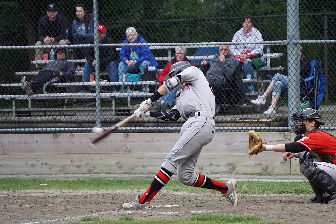 North Shore Twins alum Brandon Hupe (Vancouver, B.C.) went 6-for-17 (.353 batting average) for the UBC Thunderbirds. Photo: Peach Arch News