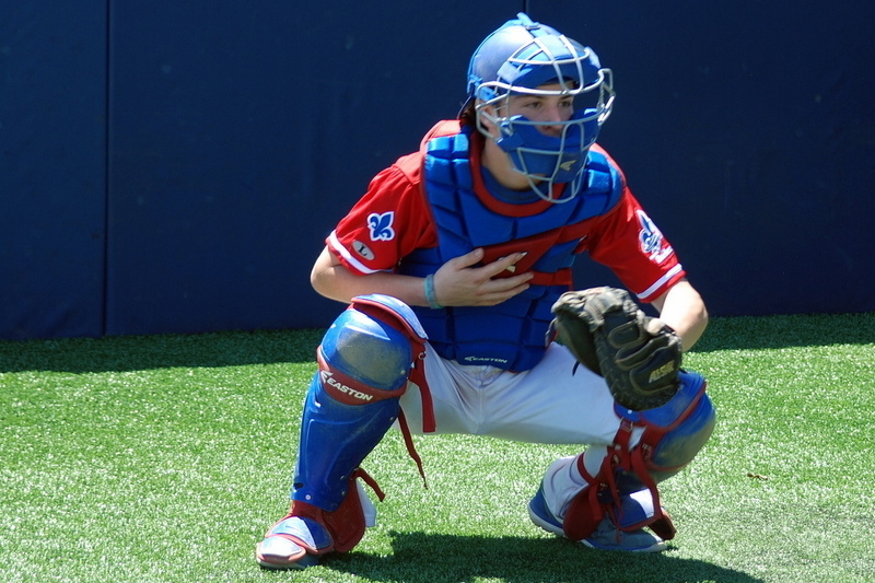 ABC grad Nicolas Dore (Saguenay, Que.) went 5-for-13 (.385 batting average) for the Sussex County Skylanders. Photo: Baseball Quebec