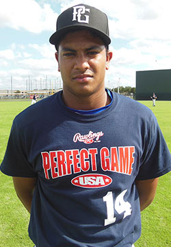 Brampton Royals grad Mike Sookdeo (Brampton, Ont.) had three hits -incluing a home run - for the Grambling State Tigers. Photo: Perfect Game