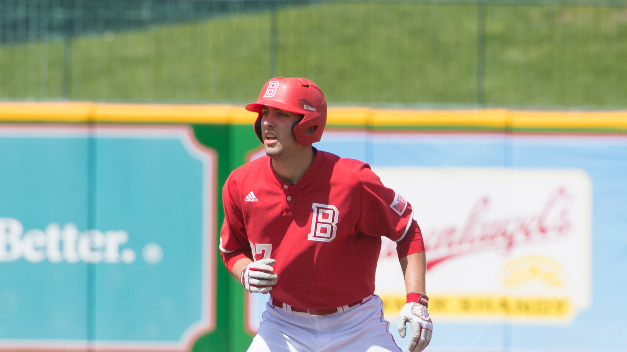 Repentigny Royals alum Jean Francois Garon (Terrebonne, Que.) had nine hits and a .429 batting average in five games for the Bradley Braves. Photo: Bradley Braves