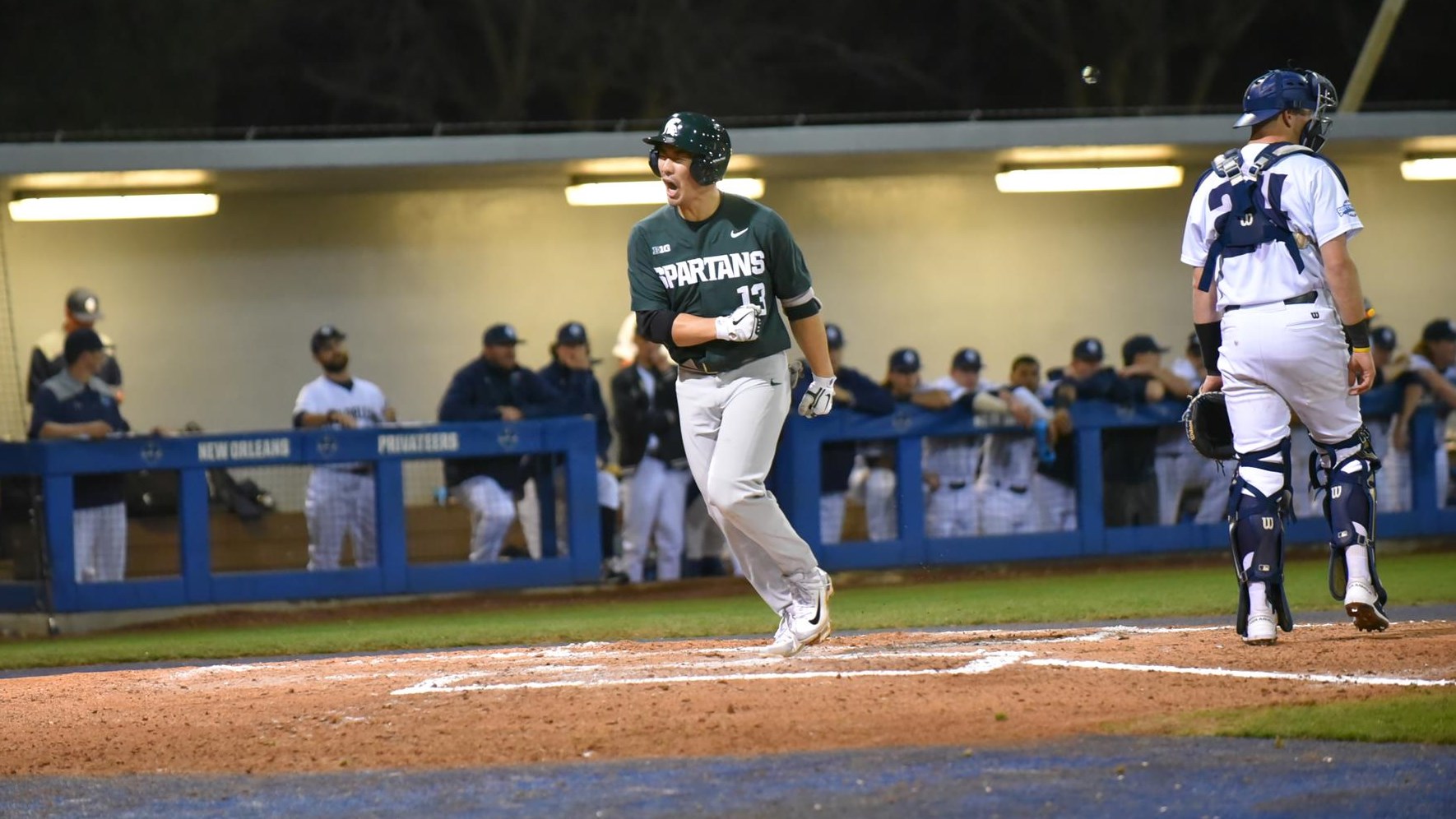 Ando records two hits in Spartans' loss