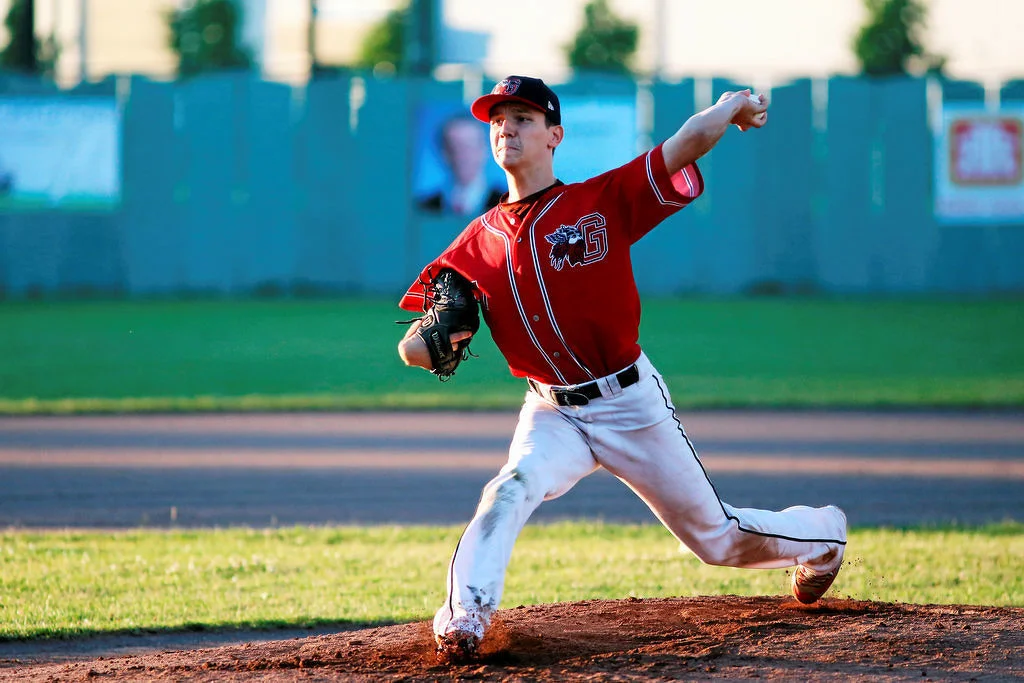 Granby Guerriers alum David Gauthier (Mont St-Hilaire, Que.) allowed just one run in seven innings in his start for Nyack. Photo: Archives, la Voix de l’Est
