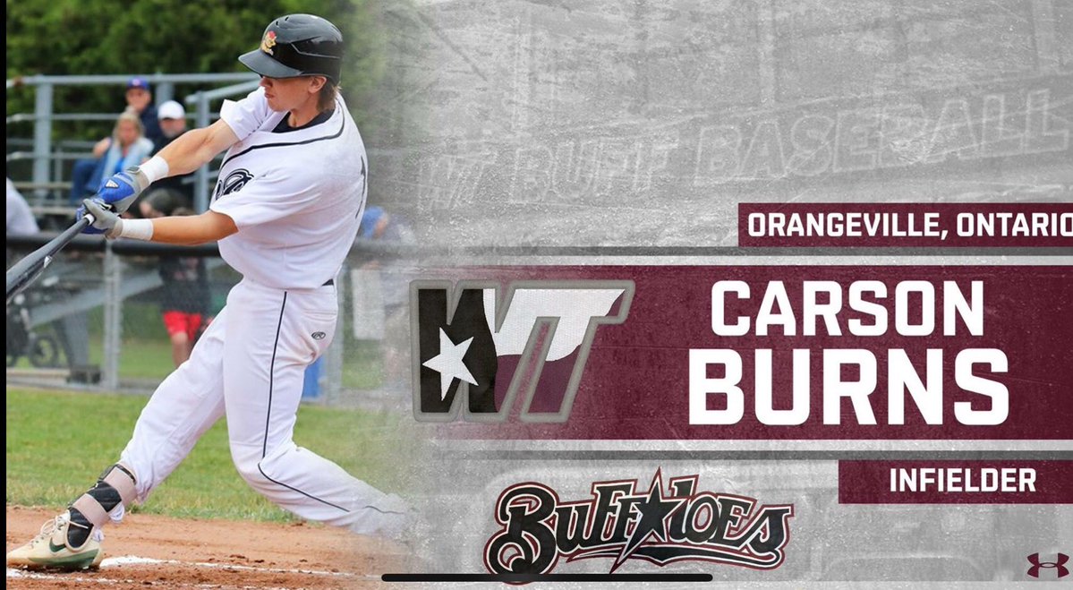 Ontario Nationals grad Carson Burns (Orangeville, Ont.) went 9-for-17 (.529 batting average) for the Western Texas Buffaloes.