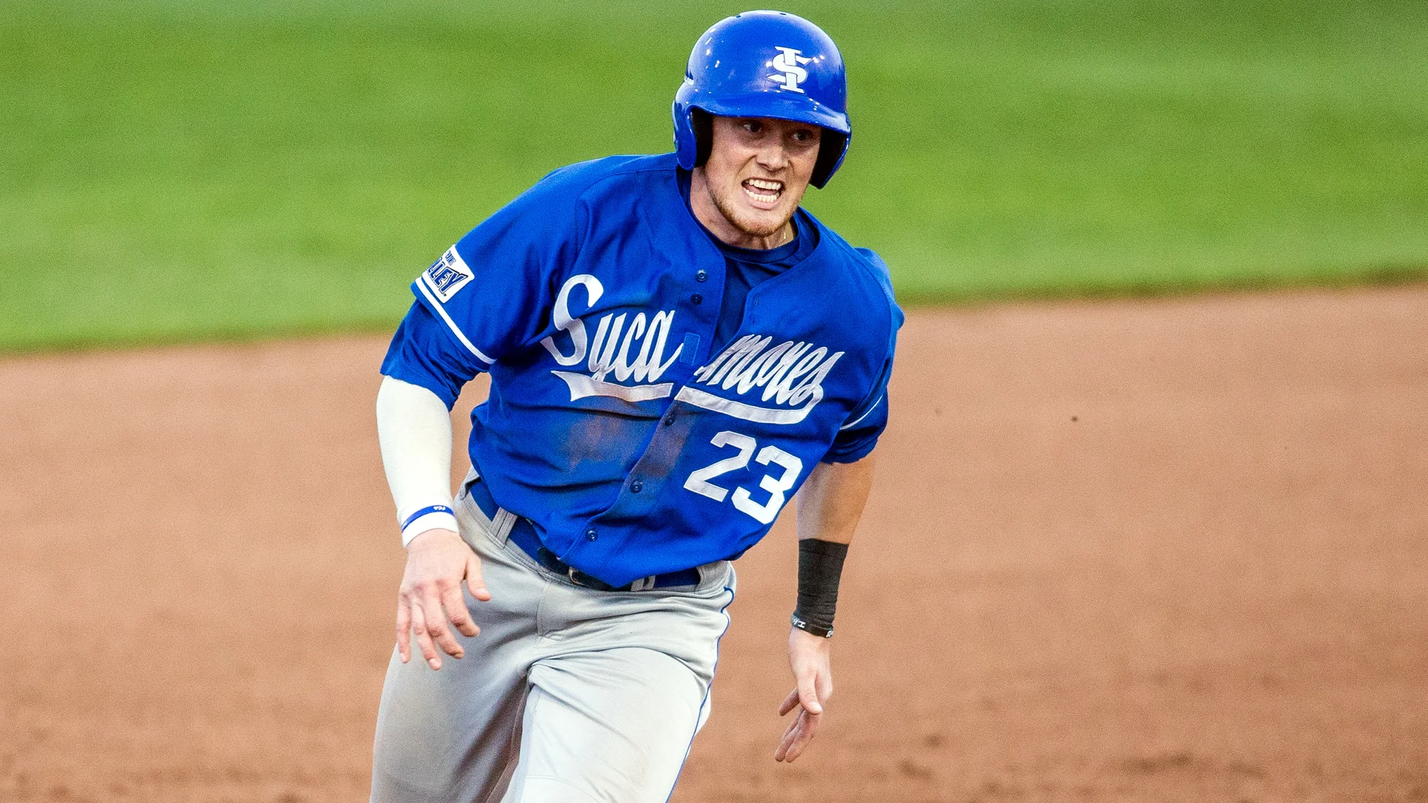 Okotoks Dawgs alum Dane Tofteland (Grande Prairie, Alta.) had five hits, including a home run, for the Indiana State Sycamores. Photo: Indiana State Athletics