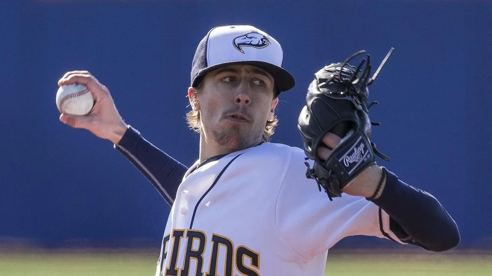 White Rock Tritons alum Barry Caine (Surrey, B.C.) allowed two runs in 5 1/3 innings in his start for the UBC Thunderbirds. Photo: UBC Athletics