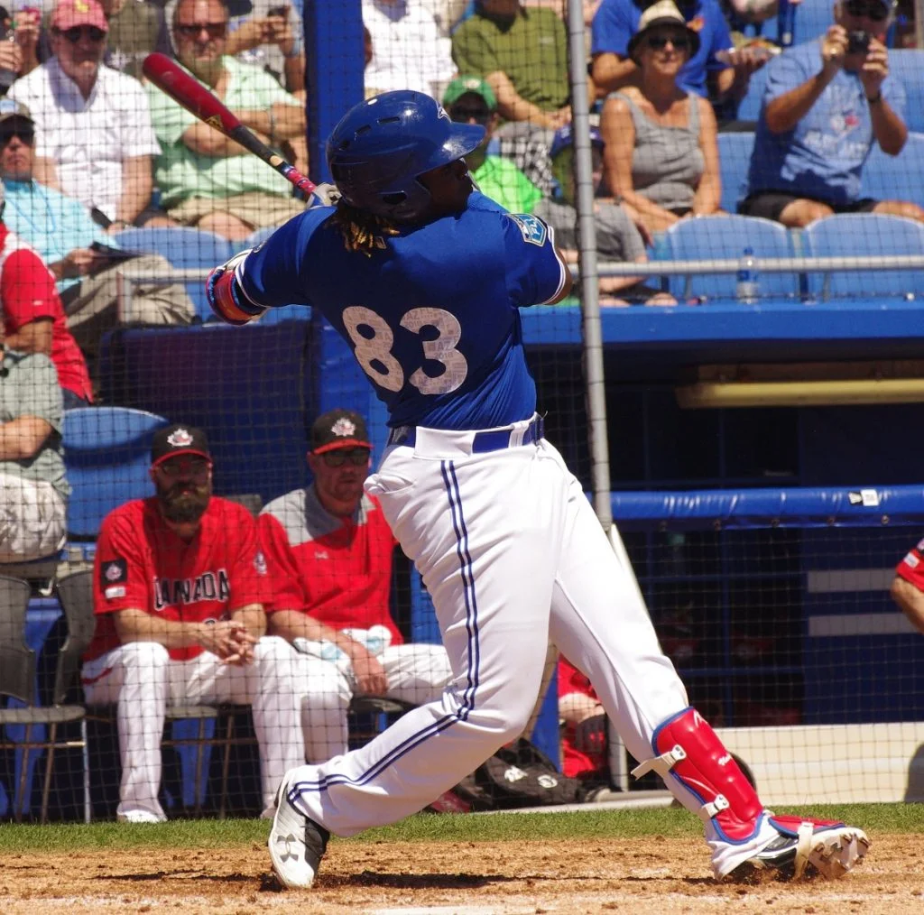 Vladimir Guerrero Jr. (Montreal, Que.) belted his first two major league home runs for the Toronto Blue Jays on Tuesday against the San Francisco Giants. Photo: Jay Blue