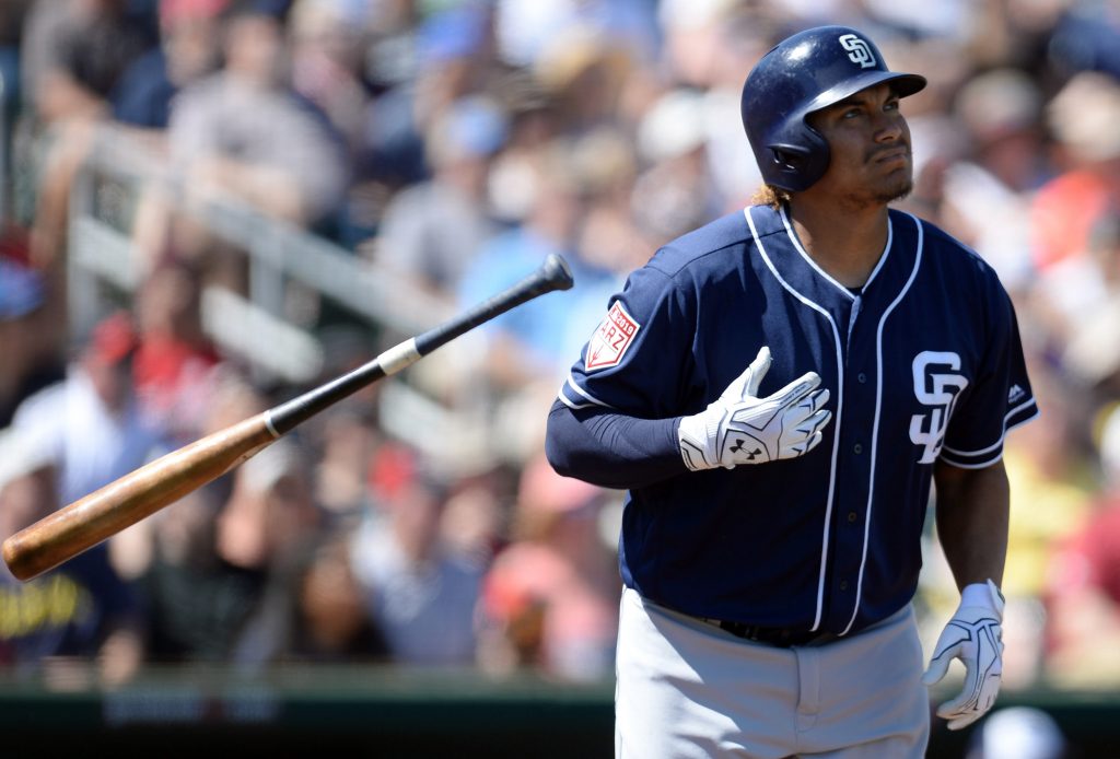 Ontario Blue Jays and Junior National Team alum Josh Naylor (Mississauga, Ont.) has clubbed two home runs for the San Diego Padres so far this season. Photo: USA Today Sports