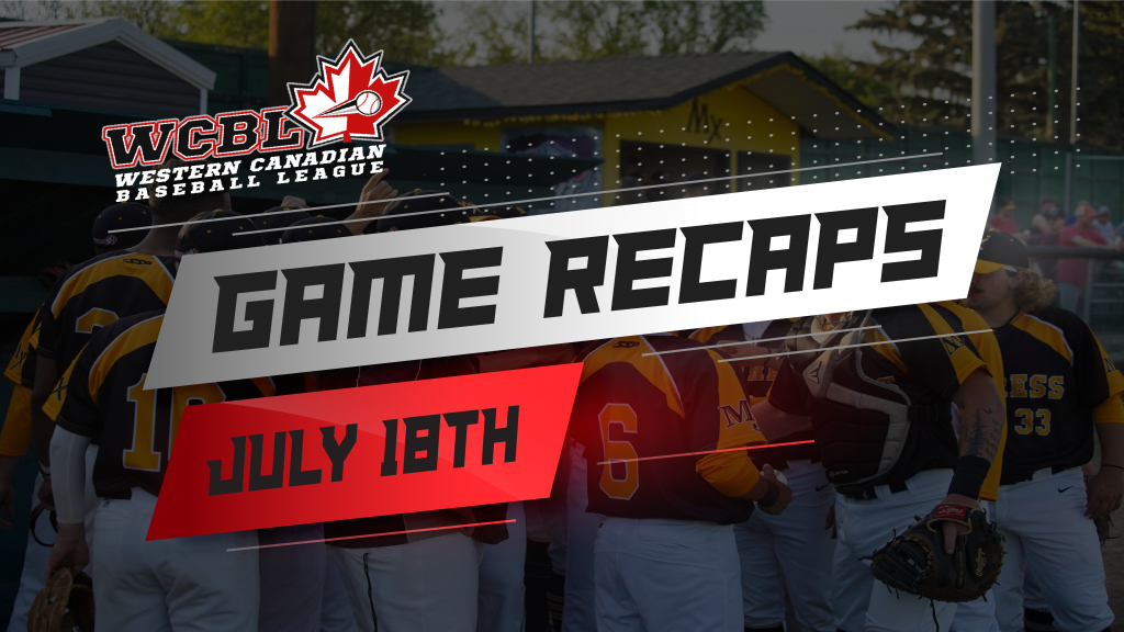 Western Canadian Baseball League Game Recaps - July 18