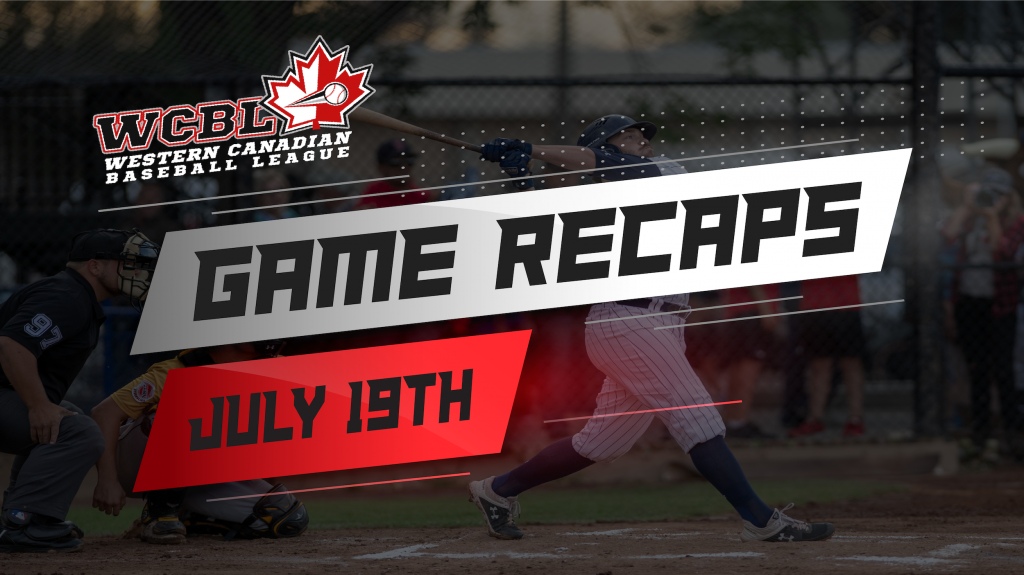 Western Canadian Baseball League Game Recaps - July 19