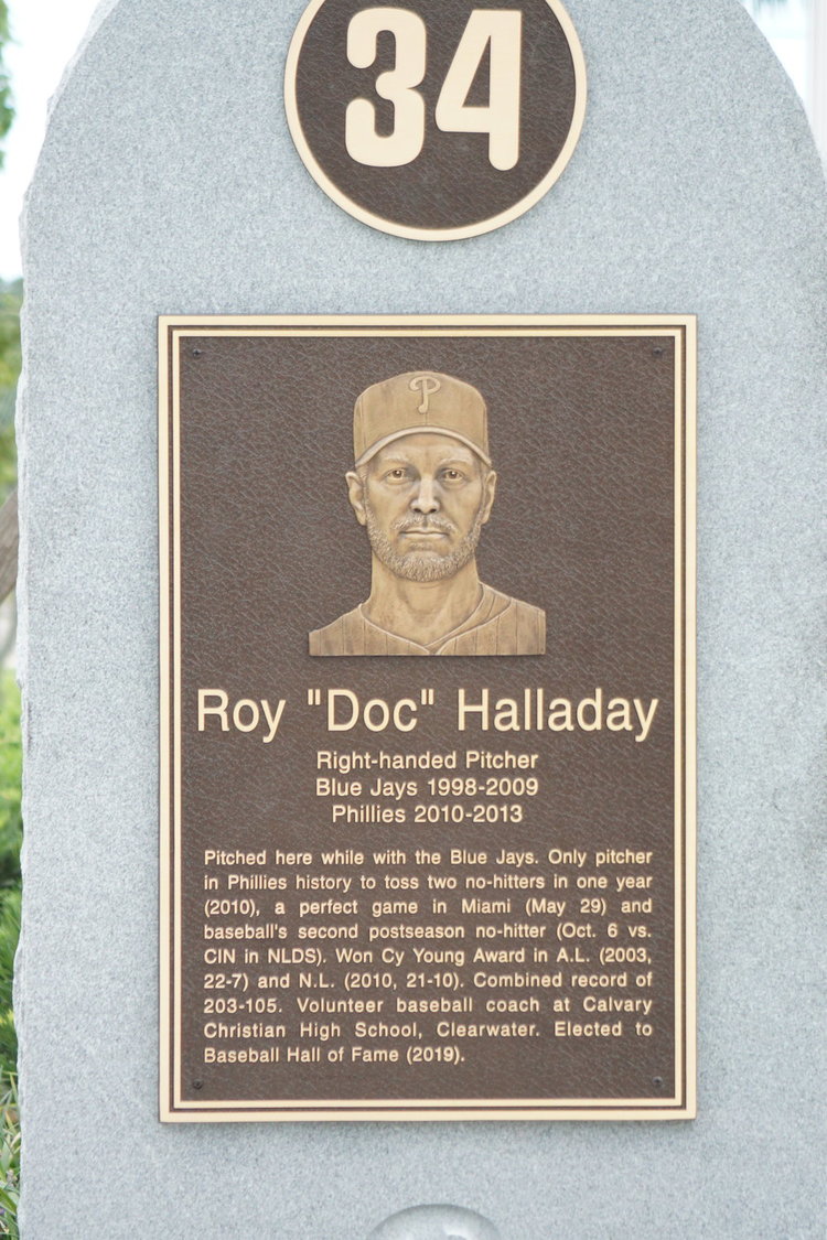 Elliott: Halladay plaque hangs at Jack Russell monument park — Canadian  Baseball Network