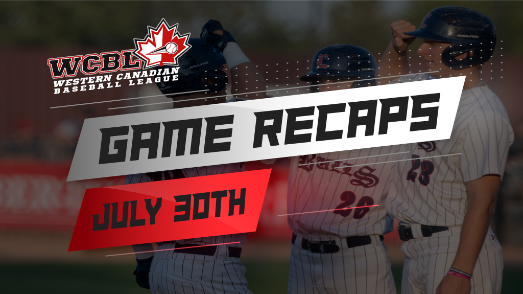 Western Canadian Baseball League Game Recaps - July 30