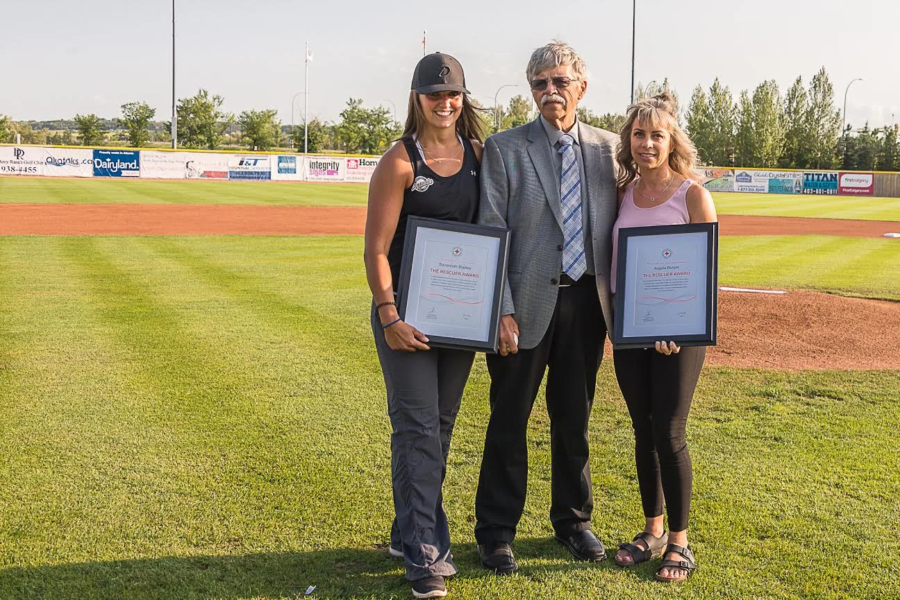 Savannah Blakley and Angela Burger honoured for saving CBN founder's life