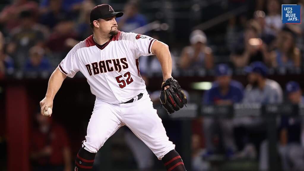 The Toronto Blue Jays claimed right-hander Zack Godley off waivers from the Arizona Diamondbacks on Wednesday. Photo: Toronto Blue Jays/Twitter