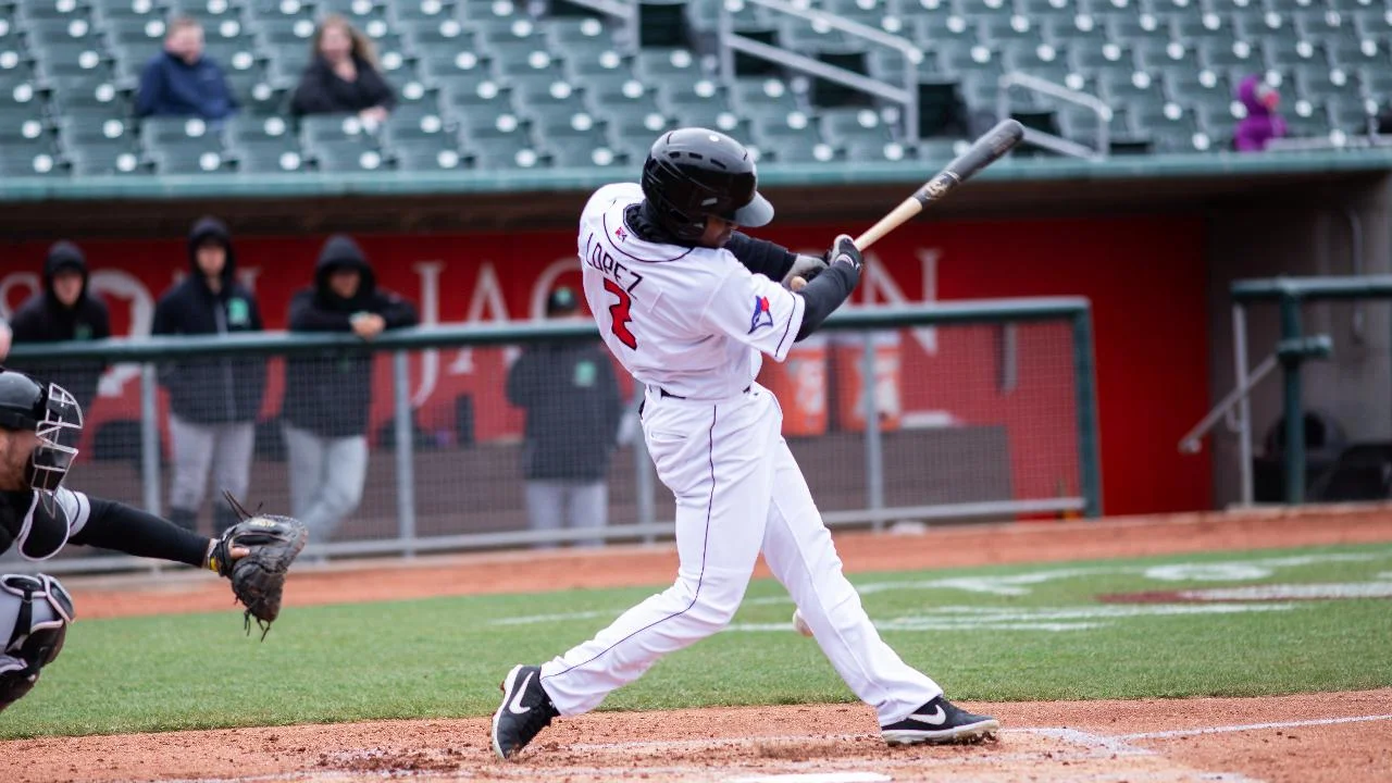 Otto Lopez (Montreal, Que.) has continued to show improvement with the low-A Lansing Lugnuts this season. Photo: Lansing Lugnuts
