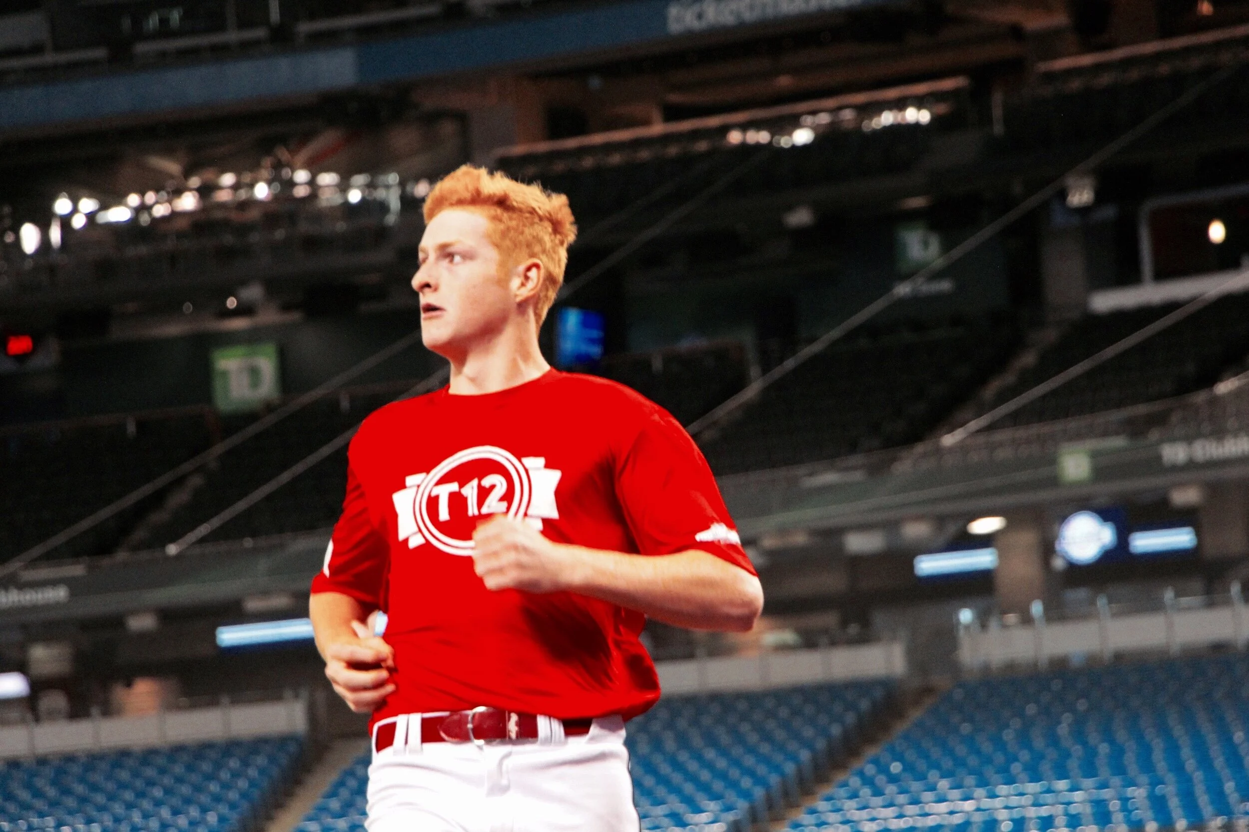 Fieldhouse Pirates OF and Team Red T12 standout Owen Caissie (Burlington, Ont.) revealed today that contrary to online listings, he is eligible for the 2020 MLB draft. Photo: Tyler King
